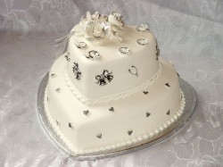 Heart Shape Wedding Cake