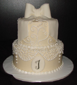 Lace Bridal Shower Cake