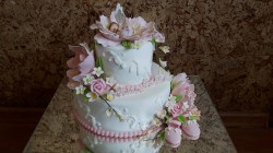 Pink Christening Cake