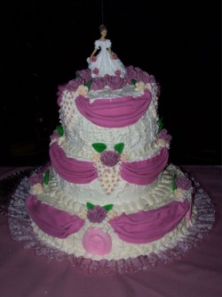 Pink Quinceanera Cake