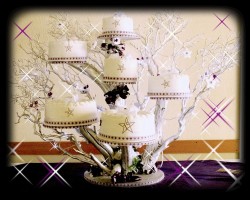 Purple Star Tree Quinceanera Cake