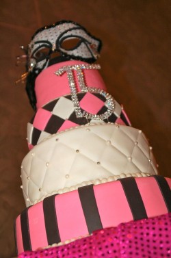 Quinceanera Cake With Mask