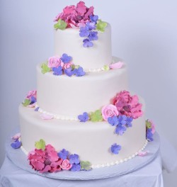 Quinceanera Cake With Pink Flowers