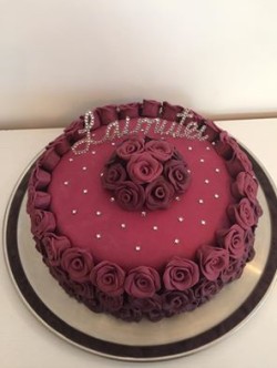 Birthday Cake with Roses