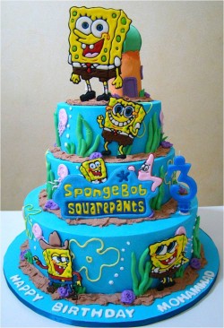 Birthday cake with Spongebob