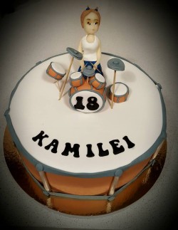 Birthday Cake With Drums