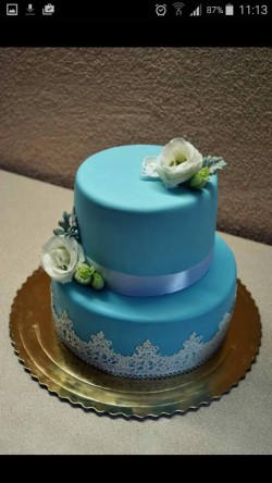 Blue Birthday Cake