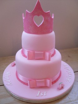 Cake with Pink Crown