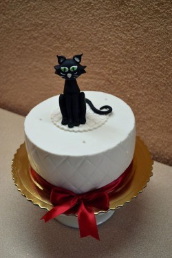 Cute Birthday Cake with Cat