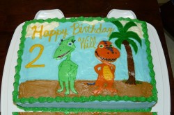 Square Dinosaur Cake