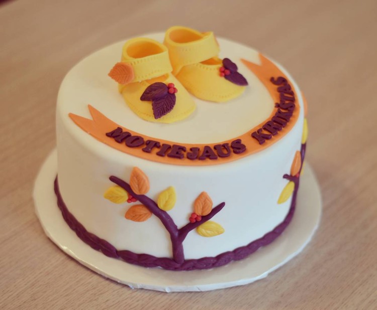 Autumn Christening Cake