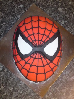 Birthday Cake Spider Man Face