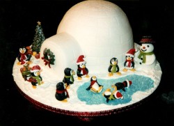 Cake with Penguins