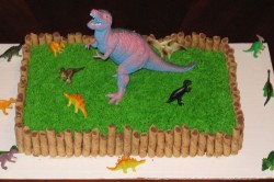 Cake with Large Dinosaur