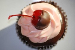 Chocolate and Cherry Cupcake