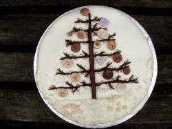 Christmas Cake with Sweet Buttons