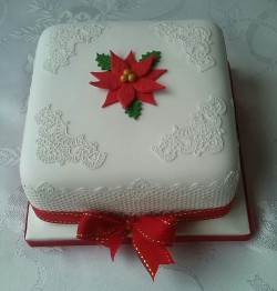 Christmas Flower Cake