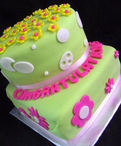 Green Fondant Cake