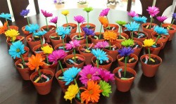 Mini Dirt Cakes with Flowers