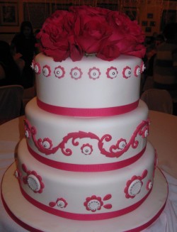 Quinceanera with Red Roses