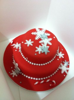 Red Christmas Cake