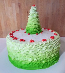 Ruffle Christmas Cake