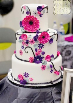 flower wedding cake