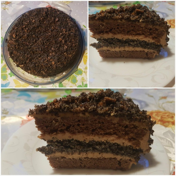 Chocolate cake with caramel frosting (2018 May)