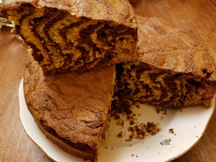 Pumpkin cake with chocolate (2018 April)