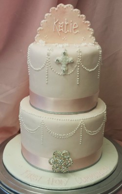 2 Tier Communion Cake