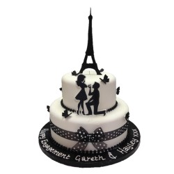 Love in Paris Cake