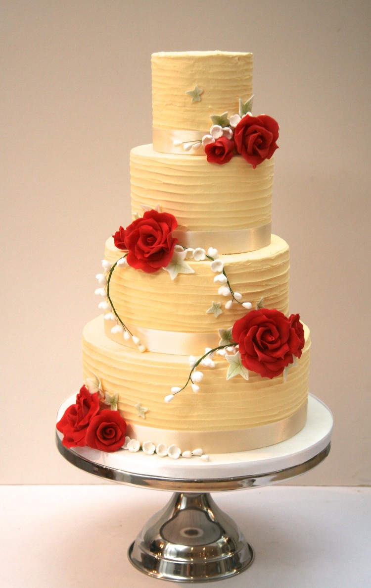 White Chocolate Wedding Cake