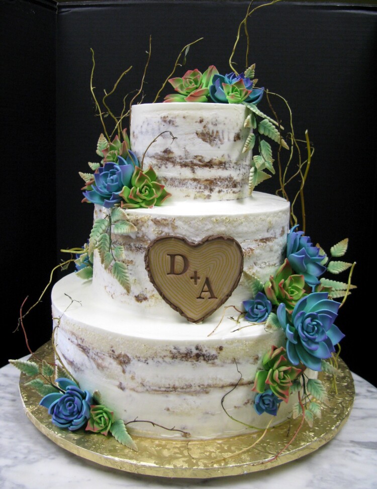 Forest Theme Wedding Cake