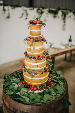 Naked Wedding Cake