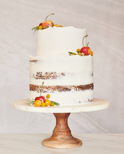 Naked Wedding Cake with Fruits